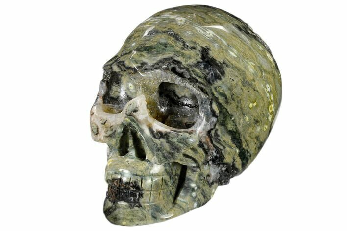 Polished Ocean Jasper Skull #115559